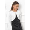 imageBlackButterfly Girls Long Sleeve Sparkle Cardigan Childrens Kids Bolero ShrugWhite  Holographic Sparkle