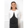 imageBlackButterfly Girls Long Sleeve Sparkle Cardigan Childrens Kids Bolero ShrugWhite  Holographic Sparkle