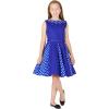 imageBlackButterfly Kids Alexia Vintage Polka Dot 50s Girls DressRoyal Blue