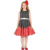 imageBlackButterfly Kids Audrey Vintage 50s Girls DressBlack  Red Polka Dot