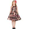 imageBlackButterfly Kids Audrey Vintage 50s Girls DressBlack Pink Floral