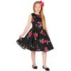 imageBlackButterfly Kids Audrey Vintage 50s Girls DressBlack Red Roses