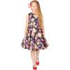 imageBlackButterfly Kids Audrey Vintage 50s Girls DressMidnight Blue Pink Floral