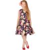 imageBlackButterfly Kids Audrey Vintage 50s Girls DressMidnight Blue Pink Floral