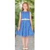 imageBlackButterfly Kids Audrey Vintage 50s Girls DressRoyal Blue Polka Dot