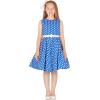 imageBlackButterfly Kids Audrey Vintage 50s Girls DressRoyal Blue Polka Dot