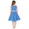 imageBlackButterfly Kids Audrey Vintage 50s Girls DressRoyal Blue Polka Dot