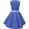 imageBlackButterfly Kids Audrey Vintage 50s Girls DressRoyal Blue Polka Dot