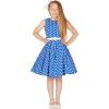imageBlackButterfly Kids Audrey Vintage 50s Girls DressRoyal Blue Polka Dot
