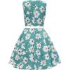 imageBlackButterfly Kids Audrey Vintage 50s Girls DressTurquoise Floral