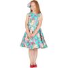 imageBlackButterfly Kids Audrey Vintage 50s Girls DressTurquoise Pink Floral