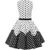 imageBlackButterfly Kids Audrey Vintage 50s Girls DressWhite  Black Polka Dot