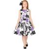 imageBlackButterfly Kids Audrey Vintage 50s Girls DressWhite  Purple