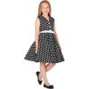 imageBlackButterfly Kids Holly Vintage Polka Dot 50s Girls DressBlack