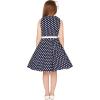 imageBlackButterfly Kids Holly Vintage Polka Dot 50s Girls DressMidnight Blue