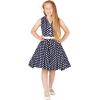 imageBlackButterfly Kids Holly Vintage Polka Dot 50s Girls DressMidnight Blue