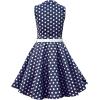 imageBlackButterfly Kids Holly Vintage Polka Dot 50s Girls DressMidnight Blue