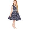 imageBlackButterfly Kids Holly Vintage Polka Dot 50s Girls DressMidnight Blue