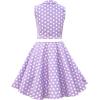 imageBlackButterfly Kids Holly Vintage Polka Dot 50s Girls DressPurple