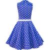 imageBlackButterfly Kids Holly Vintage Polka Dot 50s Girls DressRoyal Blue