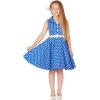 imageBlackButterfly Kids Holly Vintage Polka Dot 50s Girls DressRoyal Blue
