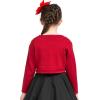 imageBlackButterfly Kids Long Sleeve Sparkle Cardigan Childrens Girls ShrugRed