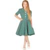 imageBlackButterfly Kids Sabrina Vintage Polka Dot 50s Girls DressGreen