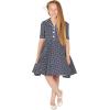 imageBlackButterfly Kids Sabrina Vintage Polka Dot 50s Girls DressMidnight Blue