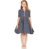 imageBlackButterfly Kids Sabrina Vintage Polka Dot 50s Girls DressMidnight Blue