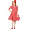 imageBlackButterfly Kids Sabrina Vintage Polka Dot 50s Girls DressRed