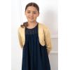 imageBlackButterfly Kids Satin Long Sleeve Bolero Childrens Girls ShrugGold
