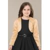 imageBlackButterfly Kids Satin Long Sleeve Bolero Childrens Girls ShrugGold