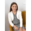 imageBlackButterfly Kids Satin Long Sleeve Bolero Childrens Girls ShrugIvory
