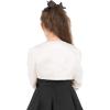 imageBlackButterfly Kids Satin Long Sleeve Bolero Childrens Girls ShrugIvory