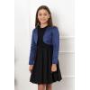 imageBlackButterfly Kids Satin Long Sleeve Bolero Childrens Girls ShrugMidnight Blue