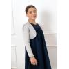 imageBlackButterfly Kids Satin Long Sleeve Bolero Childrens Girls ShrugSilver