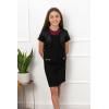 imageBlackButterfly Kids Satin Short Sleeve Bolero Childrens Girls ShrugBlack