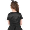 imageBlackButterfly Kids Satin Short Sleeve Bolero Childrens Girls ShrugBlack