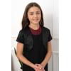 imageBlackButterfly Kids Satin Short Sleeve Bolero Childrens Girls ShrugBlack
