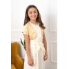 imageBlackButterfly Kids Satin Short Sleeve Bolero Childrens Girls ShrugGold