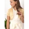 imageBlackButterfly Kids Satin Short Sleeve Bolero Childrens Girls ShrugGold