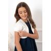imageBlackButterfly Kids Satin Short Sleeve Bolero Childrens Girls ShrugIvory