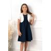 imageBlackButterfly Kids Satin Short Sleeve Bolero Childrens Girls ShrugIvory
