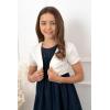imageBlackButterfly Kids Satin Short Sleeve Bolero Childrens Girls ShrugIvory
