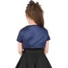 imageBlackButterfly Kids Satin Short Sleeve Bolero Childrens Girls ShrugMidnight Blue