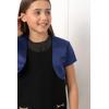 imageBlackButterfly Kids Satin Short Sleeve Bolero Childrens Girls ShrugMidnight Blue