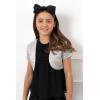 imageBlackButterfly Kids Satin Short Sleeve Bolero Childrens Girls ShrugSilver