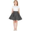 imageBlackButterfly Kids Vintage 50s Full Circle Girls Swing SkirtBlack  Polka Dot