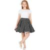 imageBlackButterfly Kids Vintage 50s Full Circle Girls Swing SkirtBlack  Polka Dot