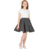 imageBlackButterfly Kids Vintage 50s Full Circle Girls Swing SkirtBlack  Polka Dot